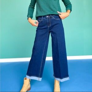 Classic Indigo Wide-Leg Jeans